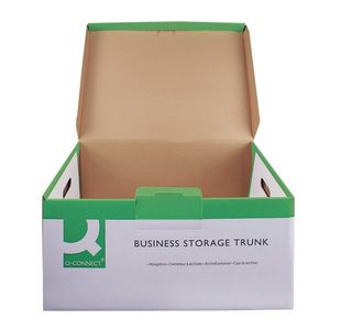 Q-Connect Business Storage Trunk Box W374xD540xH245mm White (Pack of 10) KF21663