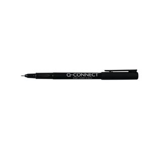 Q-Connect Black 0.4mm Fineliner Pen (Pack of 10) KF25007