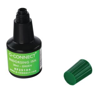 Q-Connect Endorsing Ink 28ml Green (Pack of 10) KF25104Q