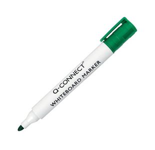 Q-Connect Drywipe Marker Pen Green (10 Pack) KF26009