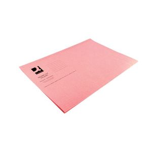 Q-Connect Square Cut Folder Lightweight 180gsm Foolscap Pink (Pack of 100) KF26029
