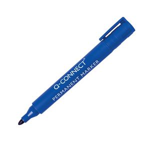 Q-Connect Permanent Marker Pen Bullet Tip Blue (Pack of 10) KF26046