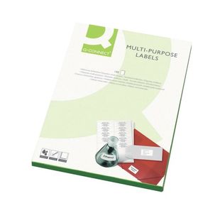 Q-Connect Multipurpose Labels 99.1x34mm 16 Per Sheet White (1600 Pack) KF26053