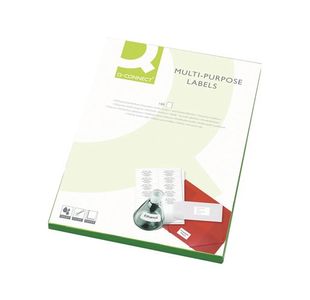 Q-Connect Multipurpose Labels 99.1x67.7mm 8 Per Sheet White (800 Pack) KF26055