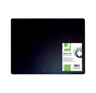 Q-Connect PP Desk Mat with Non-Slip Surface 40x53 Black KF26794