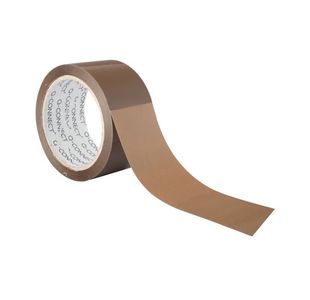 Q-Connect Polypropylene Packaging Tape 50mmx66m Brown (6 Pack) KF27010