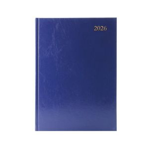 5 Star Desk Diary 2 Page Per Day A4 Blue 2026 KF2A4BU26