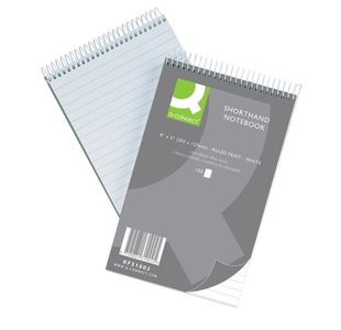 Q-Connect Feint Ruled Shorthand Notebook 150 Leaf 60gsm 203x127mm (Pack of 10) 31002