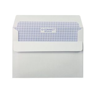Q-Connect C6 Envelope Low Window Self Seal 90gsm White (Pack of 1000) 7041