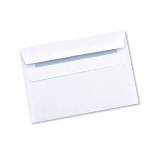 Q-Connect C6 Envelope Wallet Self Seal 90gsm White (Pack of 1000) 7042