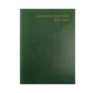 5 Star Academic Diary Week To View A4 Green 2025-2026 KF3A4AGN25