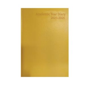 5 Star Academic Diary Week To View A4 Yellow 2025-2026 KF3A4AYL25