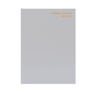 5 Star Academic Week To View Diary A5 Silver Grey 26-27 FS668132