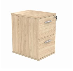 Astin 2 Drawer Filing Cabinet 540x600x710mm Canadian Oak KF70010