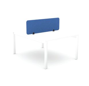 Serrion PET Desk Mounted Straight Top Acoustic Screen 1190x400mm Blue KF70119
