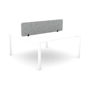 Serrion PET Desk Mounted Straight Top Acoustic Screen 1590x400mm Grey KF70124