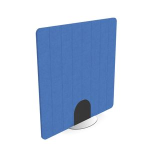 Serrion PET Freestanding V-Groove Acoustic Screen 1200x1200mm Blue KF70134
