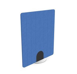 Serrion PET Freestanding V-Groove Acoustic Screen 1200x1400mm Blue KF70137