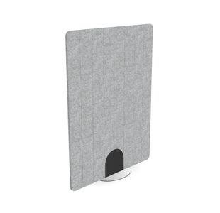 Serrion PET Freestanding V-Groove Acoustic Screen 1200x1600mm Grey KF70139