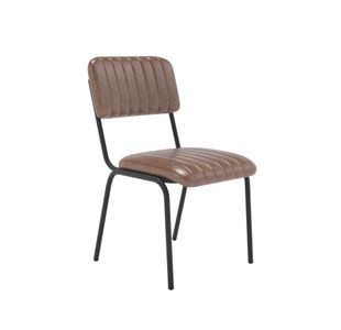 Tovi Side Chair Brown with Black Frame KF70144