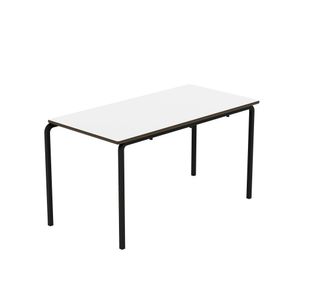 Titan Crush Bent Frame Table 1200x600x640mm White/Black KF70446