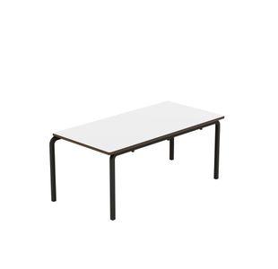 Titan Crush Bent Frame Table 1100x550x460mm White/Black KF70454