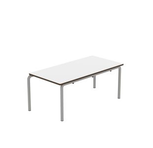 Titan Crush Bent Frame Table 1100x550x460mm White/Grey KF70455