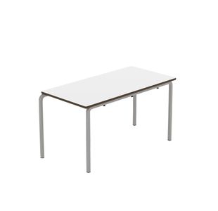 Titan Crush Bent Frame Table 1100x550x590mm White/Grey KF70471