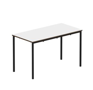 Titan Fully Welded Frame Table 1100x550x460mm White/Black KF70486