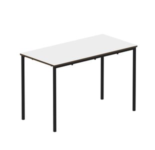 Titan Fully Welded Frame Table 1100x550x590mm White/Black KF70502