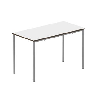 Titan Fully Welded Frame Table 1100x550x590mm White/Grey KF70503