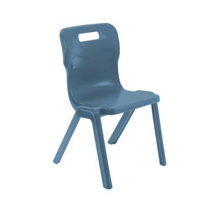 Titan One Piece Classroom Chair Size 5 470x500x770mm Steel Blue KF70515