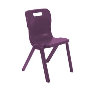 Titan One Piece Classroom Chair Size 6 470x530x805mm Grape KF70521
