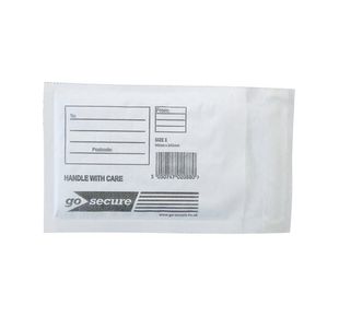 GoSecure Bubble Envelope Size 1 Internal Dimensions 90x145mm White (Pack of 100) KF71447