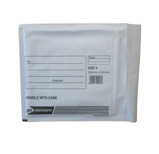 GoSecure Bubble Envelope Size 5 Internal Dimensions 205x245mm White (Pack of 100) KF71450