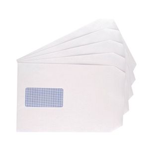 Q-Connect C5 Envelopes Window Pocket Self Seal 90gsm White (Pack of 500) 9000020