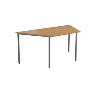 Jemini Trapezoidal Multipurpose Table 1600x800x730mm Beech/Silver KF71525