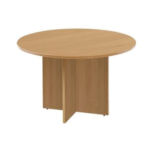 Arista Round Meeting Table 1100x1100x730mm Maple KF72049