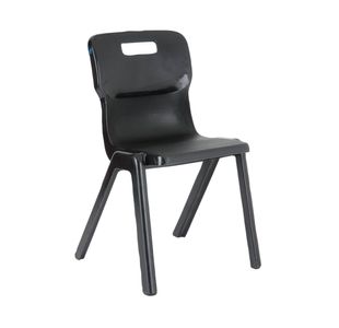 Titan One Piece Classroom Chair 363x343x563mm Charcoal (Pack of 30) KF838731