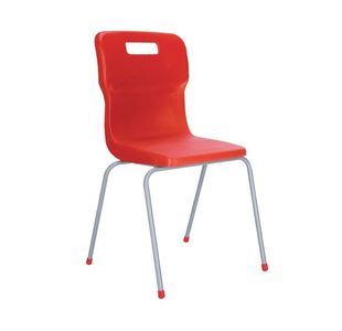 Titan 4 Leg Classroom Chair 438x398x670mm Red KF72179