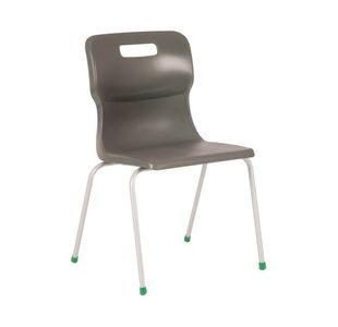 Titan 4 Leg Classroom Chair 497x477x790mm Charcoal KF72192