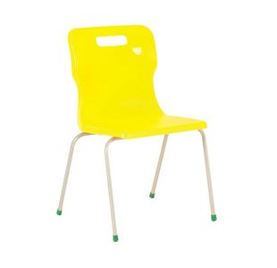 Titan 4 Leg Classroom Chair 497x495x820mm Yellow KF72198