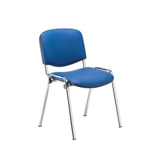 Jemini Ultra Multipurpose Stacking Chair Polyurethane Blue/Chrome KF72906