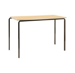Jemini Polyurethane Edged Class Table 1200x600x760mm Beech/Black (Pack of 4) KF74567