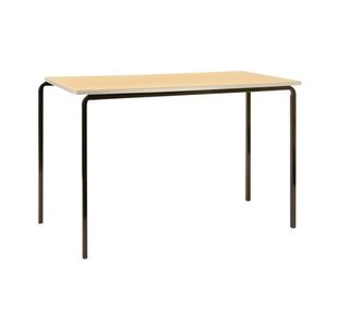 Jemini Polyurethane Edged Class Table 1200x600x590mm Beech/Silver (Pack of 4) KF74569