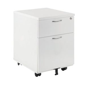 First 2 Drawer Mobile Pedestal 404x500x595mm White KF74765