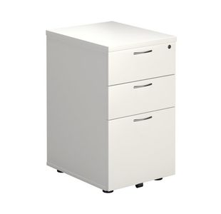 First 3 Drawer Under Desk Pedestal 404x500x690mm White KF74835