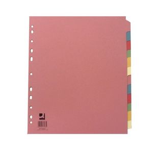 Q-Connect 12-Part Extra Wide Subject Divider A4 KF76983