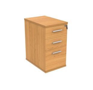 Astin 3 Drawer Desk High Pedestal Lockable 404x600x730mm Norwegian Beech KF77714