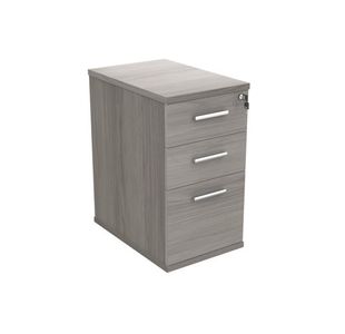 Astin 3 Drawer Desk High Pedestal Lockable 404x600x730mm Alaskan Grey Oak KF77717